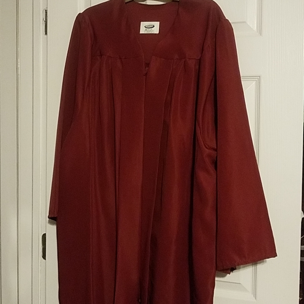 Burgundy High School graduation robe